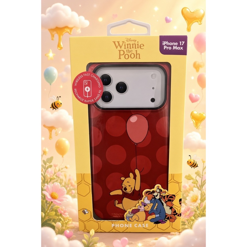 Disney Winnie the Pooh iPhone 17 Pro Max Case Red Polka Dot Fast Charge New
